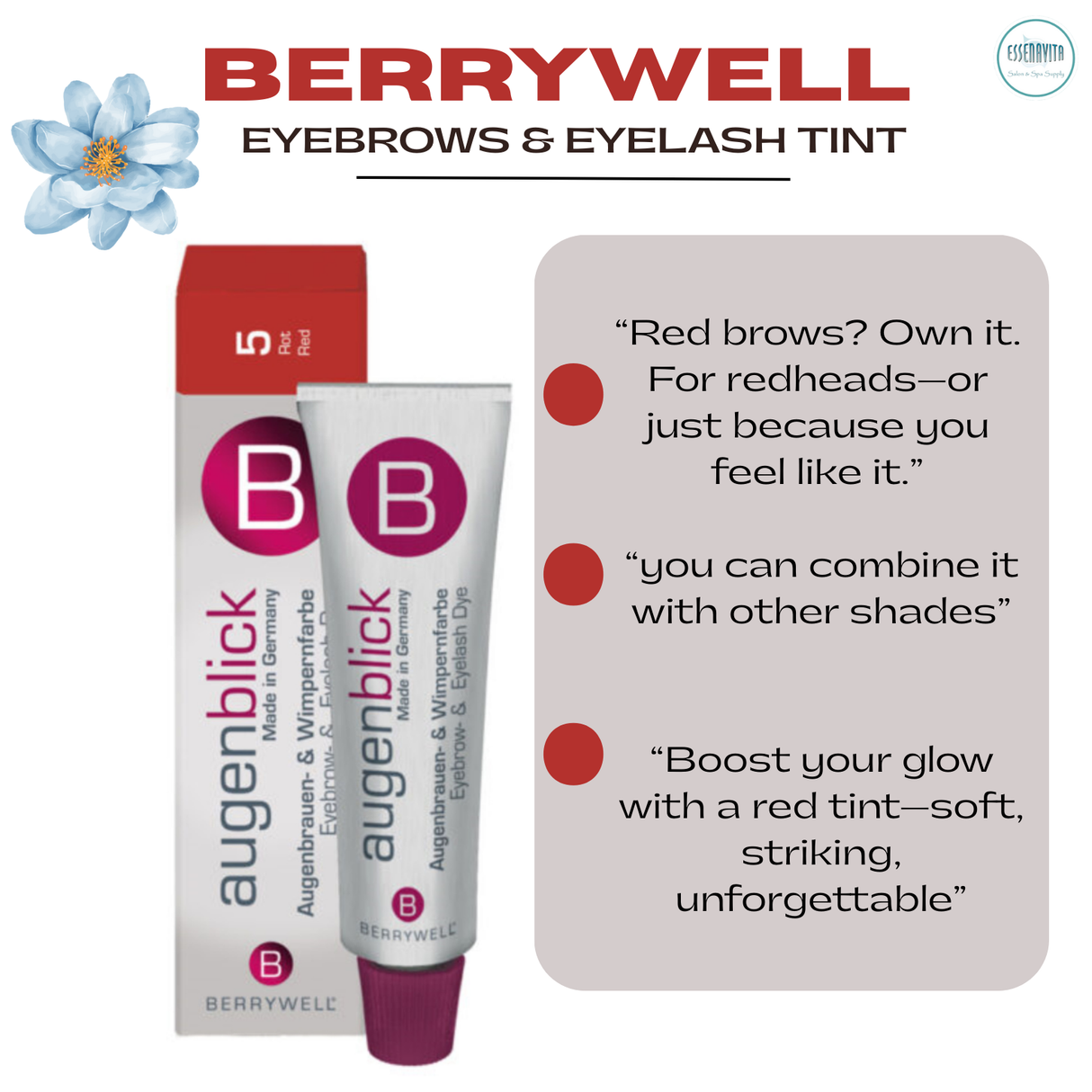 Berrywell Augenblick 5.0 Red eyebrow tint