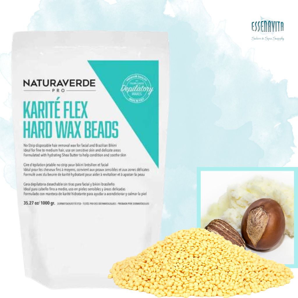 NaturaverdePro Karite Hard Wax Beads 35.27oz No-Strip Hair Removal Wax