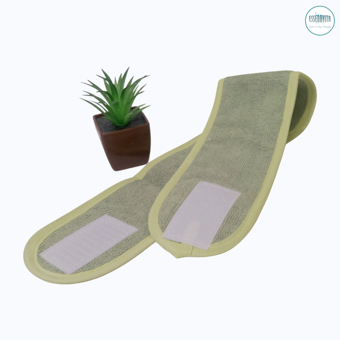 Microfiber Headband with Adjustable Wide Velcro – Soft, Secure Fit for Estheticians & Spa Use