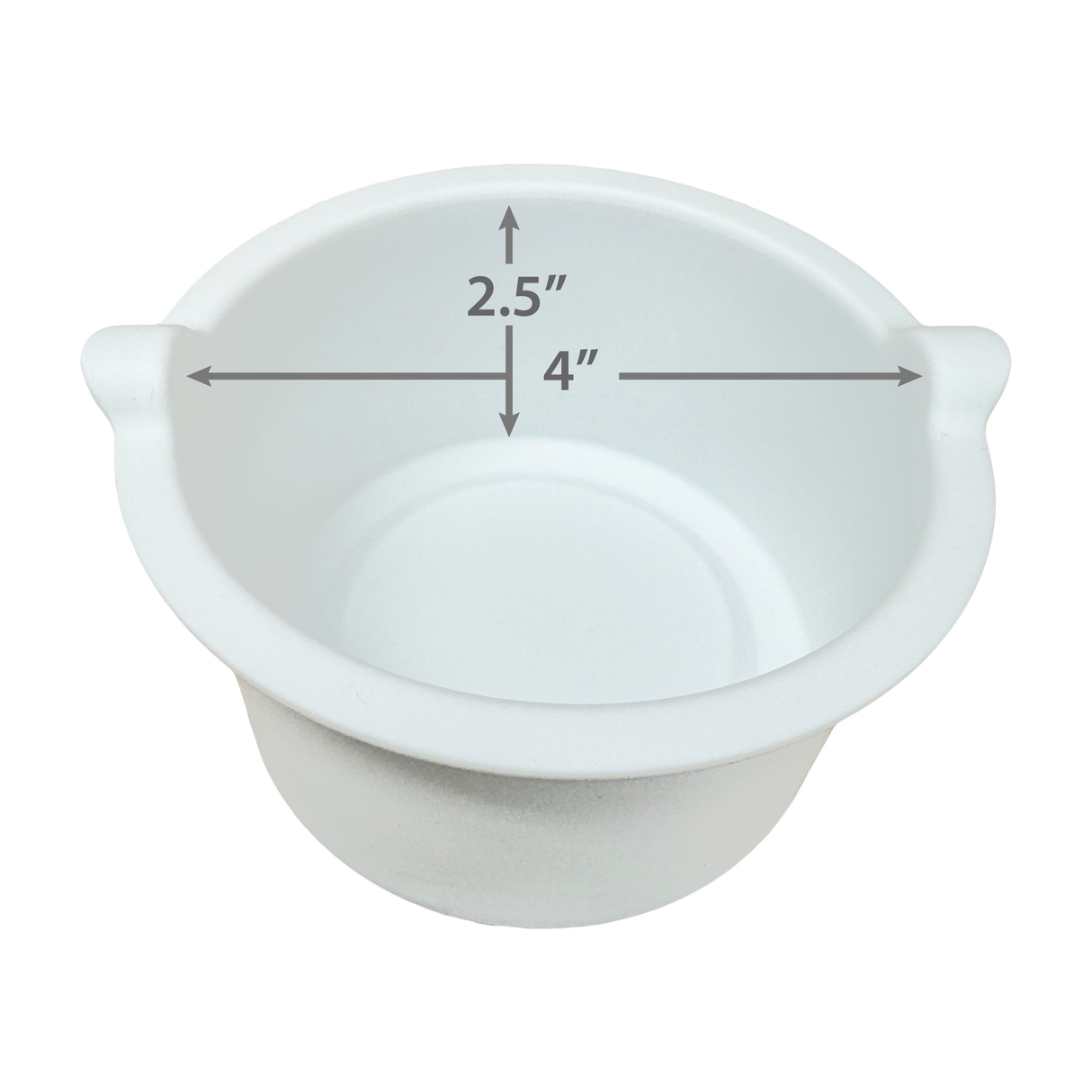 Silicone hard wax insert liner for melting hard wax beads to fit inside wax heater