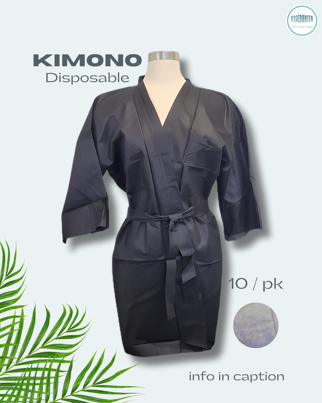 Disposable client kimono Black (100)