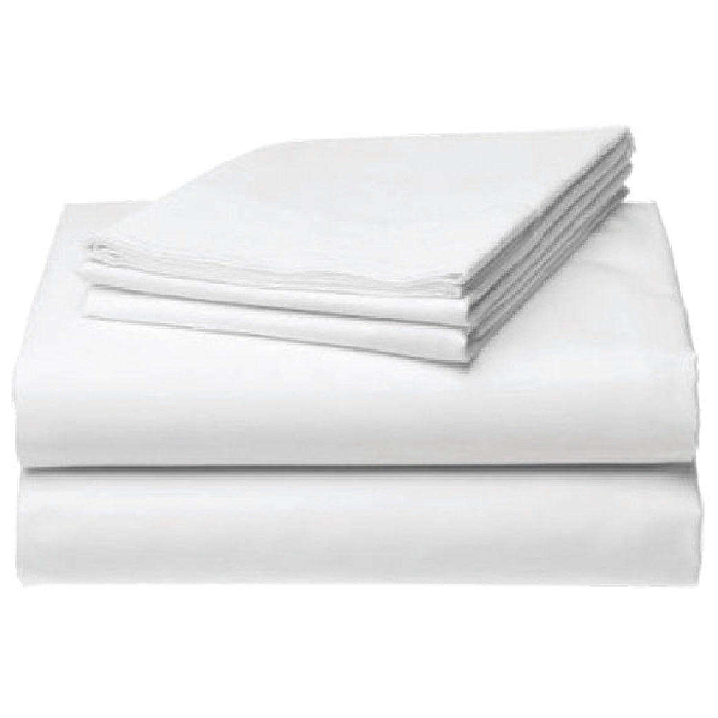 Bed sheets for massage and facial beds white washable poly cotton