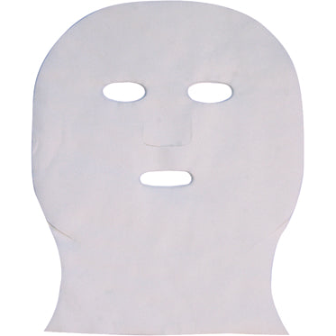 Non-woven precut face mask sheets with neck coverage dry sheets 20 Masks