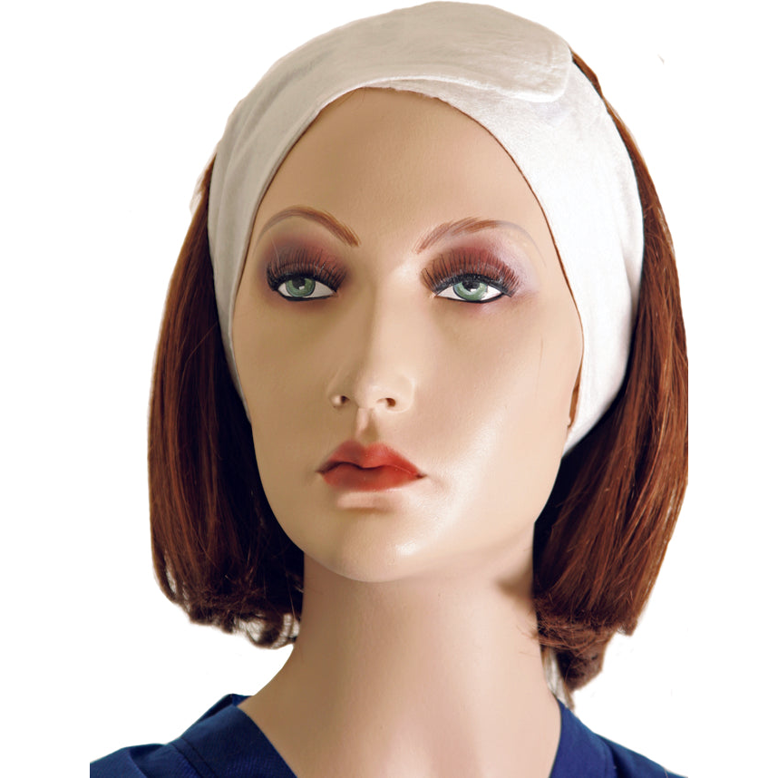 Spa and Salon Terry headbands stretchable and adjustable 10 pack white