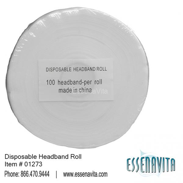 Disposable spa salon headbands in a roll 100 pack