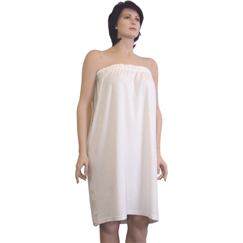 Spa and Salon Velour bath wrap for client and patient with elastic all around fits size Large to Extra Large