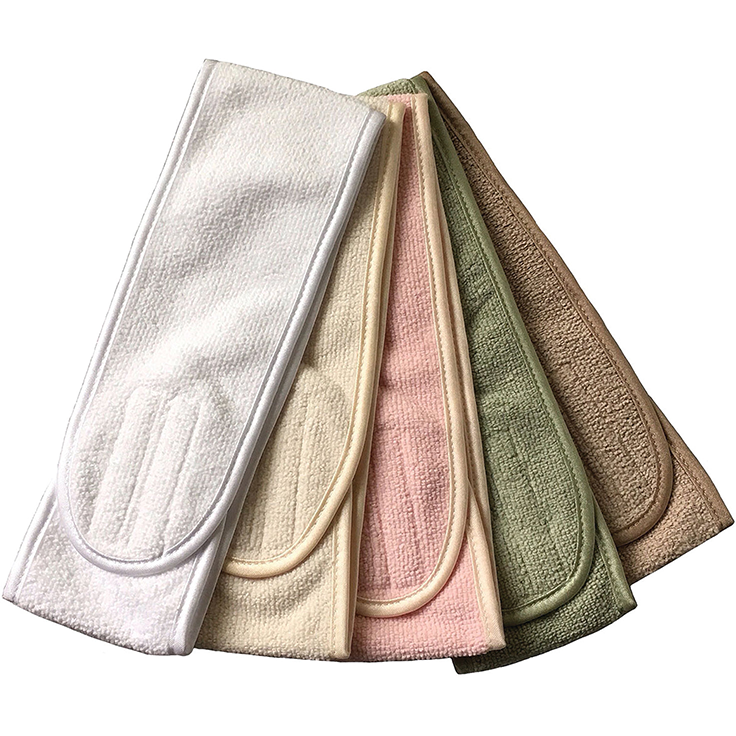 Microfiber Classic headband with double Velcro and a satin border