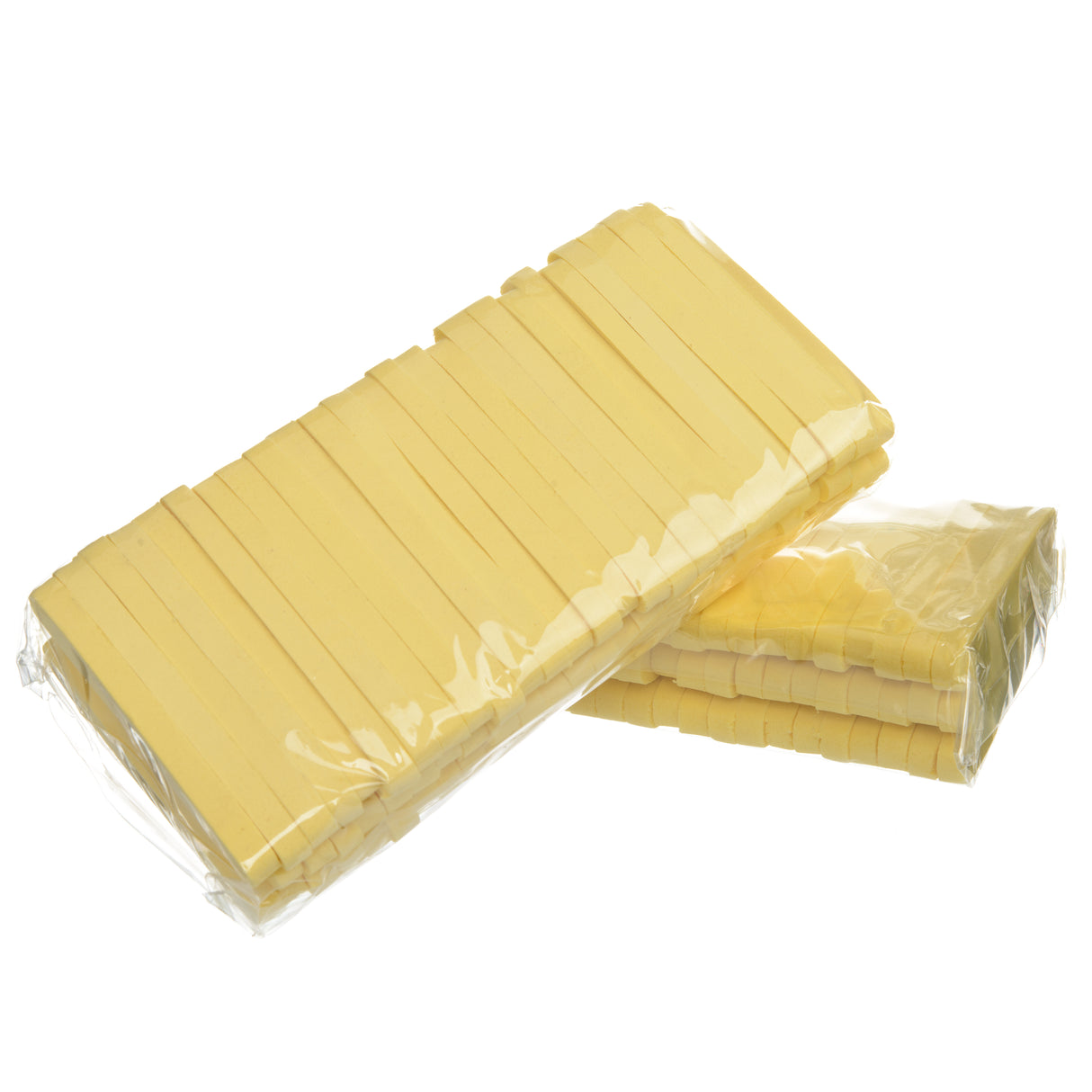 Compressed facial sponges in stick form for product removal during spa treatments