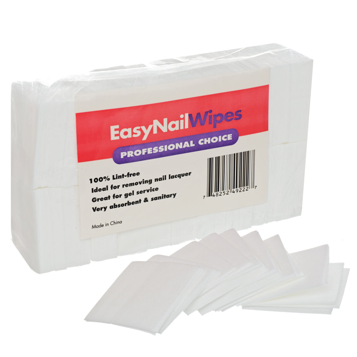 EASY NAIL WIPES 2X2 1000 PACK LINT FREE