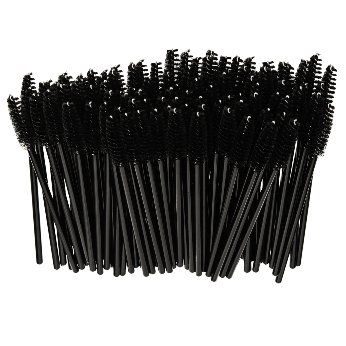 Disposable black tapered tip mascara wands spoolies 25 per package