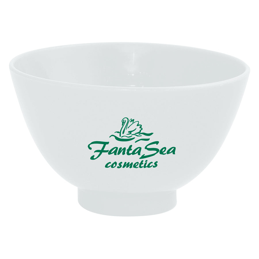 White spa flexible mixing bowls for mask and product preparations and skin care application