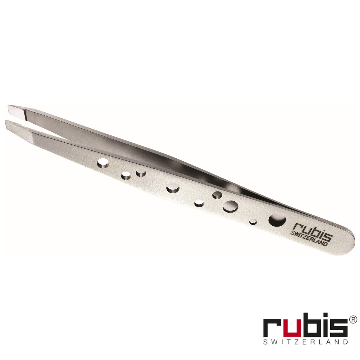 Rubis Classic Elegance Slant Tweezers with Perforated holes