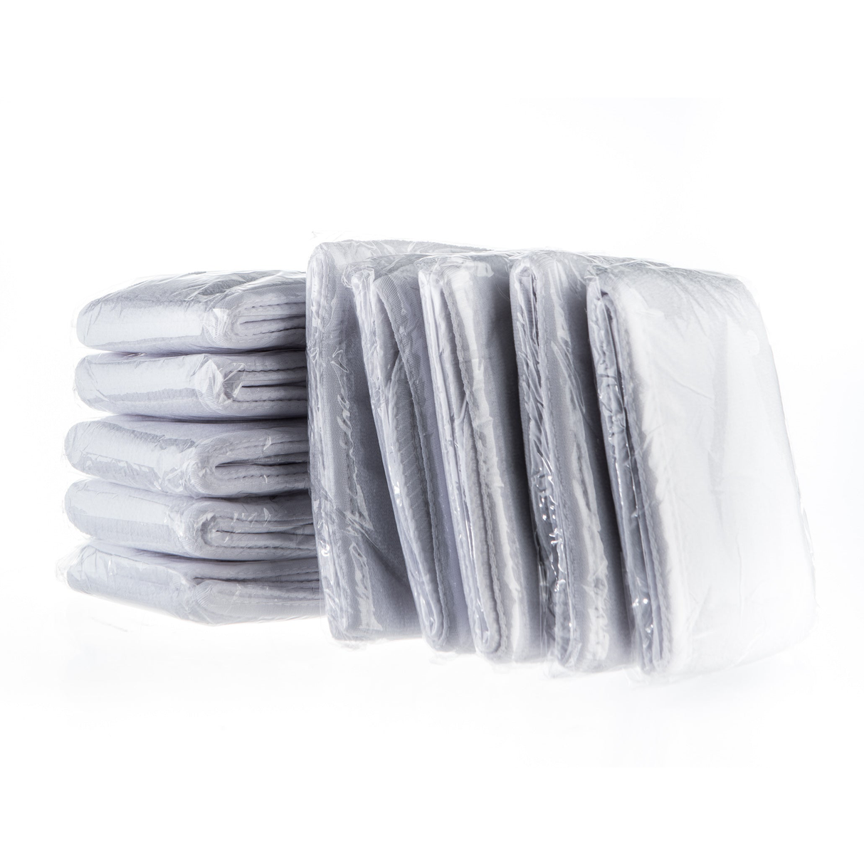 Spa and Salon Terry headbands stretchable and adjustable 10 pack white