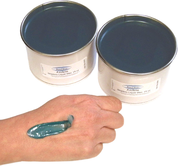 Azulene blue strip less hard wax 14oz flex for hair removal