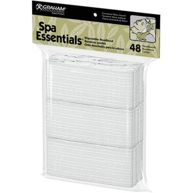 Disposable spa and salon headbands 48 pack with adjustable elastic Velcro