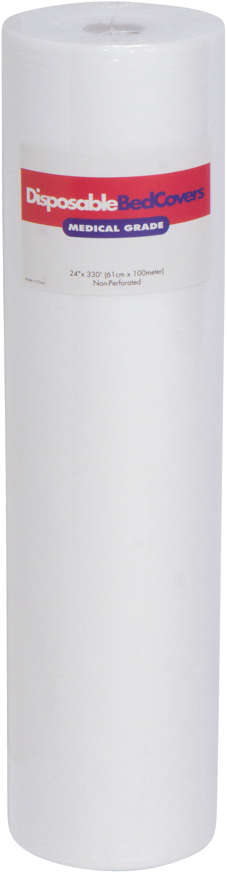 24x330 non woven bed cover roll shrink wrapped unopened with disposable bed covers label