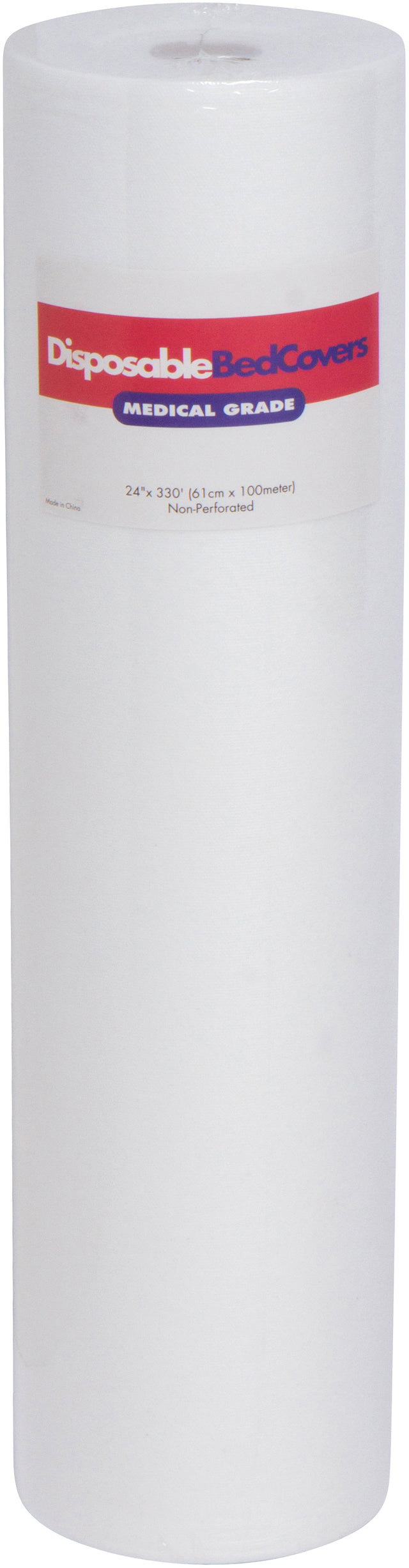 24x330 non woven bed cover roll shrink wrapped unopened with disposable bed covers label