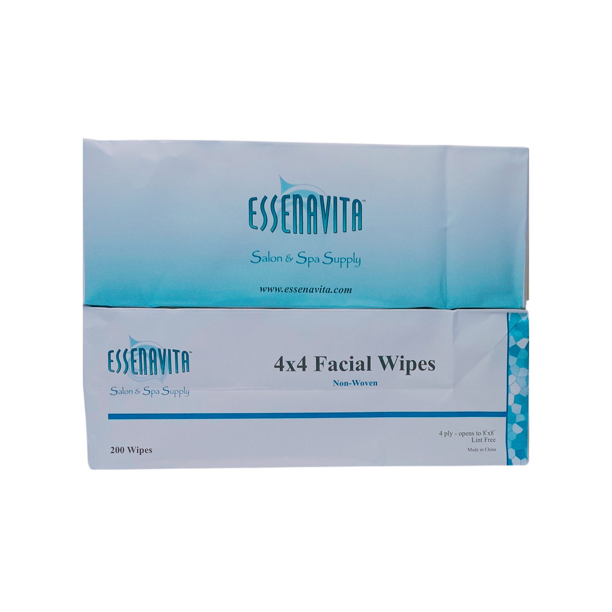 Essenavita smooth 4x4 wipes 200 pack showing 2 boxes