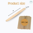 Smooth birch wood waxing sticks, 100-pack, for precise hair removal