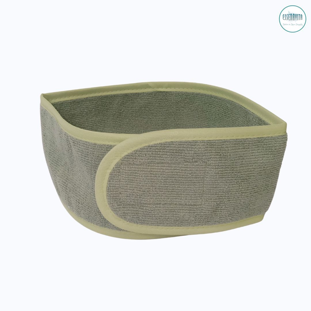 Microfiber Headband with Adjustable Wide Velcro – Soft, Secure Fit for Estheticians & Spa Use