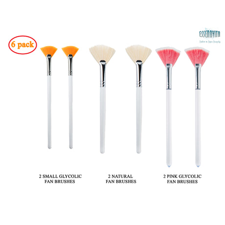 Essenavita 6-piece fan mask brush set for professional estheticians