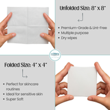 4x4 wipes 4ply open to 8x8