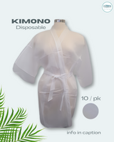 Disposable client kimono white (10 pack)
