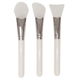 Professional silicone mask brush applicator set with 3 unique shapes for spa and esthetician facial use
