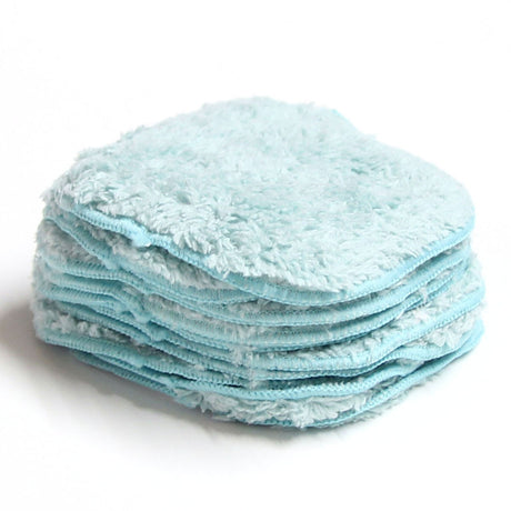 Teal lush microfiber 4x4 facial cleansing cloth – reusable gentle face cleansing and exfoliating pad
