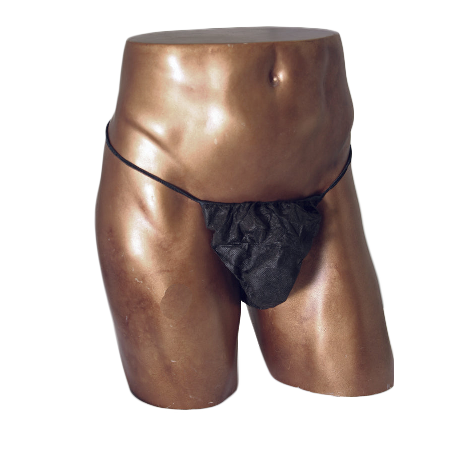 Disposable non-woven Mens thongs G-string underwear for salon waxing and spa service
