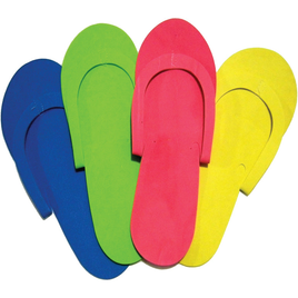 Disposable pedicure foam slippers 12 pairs (1 dozen)