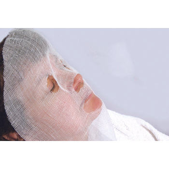Precut gauze facial masks 100% cotton 50 sheets per package