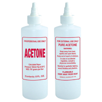 ACETONE LABELED BOTTLES 8oz &16oz