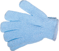 EXFOLIATING GLOVES ( PINK OR LIGHT BLUE) 1 PAIR