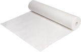 24x330 non woven bed cover roll partially unrolled showing sheet white disposable spa table cover