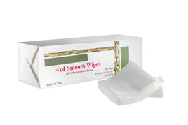 Essenavita 4"x4" 4 Ply Biodegradable smooth finish  esthetic wipes 200 pack  opens to 8"x8" sheet