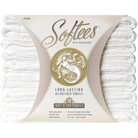 SOFTEES  LONG LASTING MICROFIBER TOWELS 10 PACK