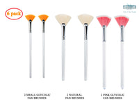 Fan mask brush kit for mask applications 6 brush kit