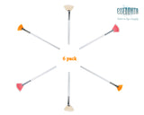 Complete 6-piece fan mask brush set with boar and synthetic bristles