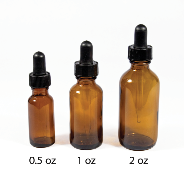 Amber Glass Dropper Bottles