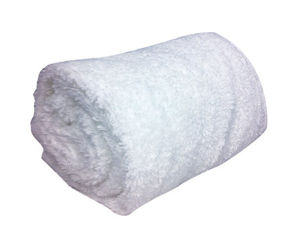 Narrow cotton facial towels 8x24 white terry 12 pack for estheticians