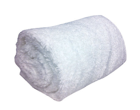 Narrow cotton facial towels 8x24 white terry 12 pack for estheticians