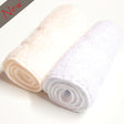 White 8x25 narrow microfiber facial towel, ultra-soft and absorbent for skincare and facials

