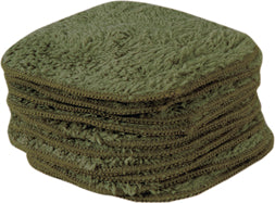 Olive lush microfiber 4x4 facial cleansing cloth – gentle reusable face cleansing and exfoliating pad
