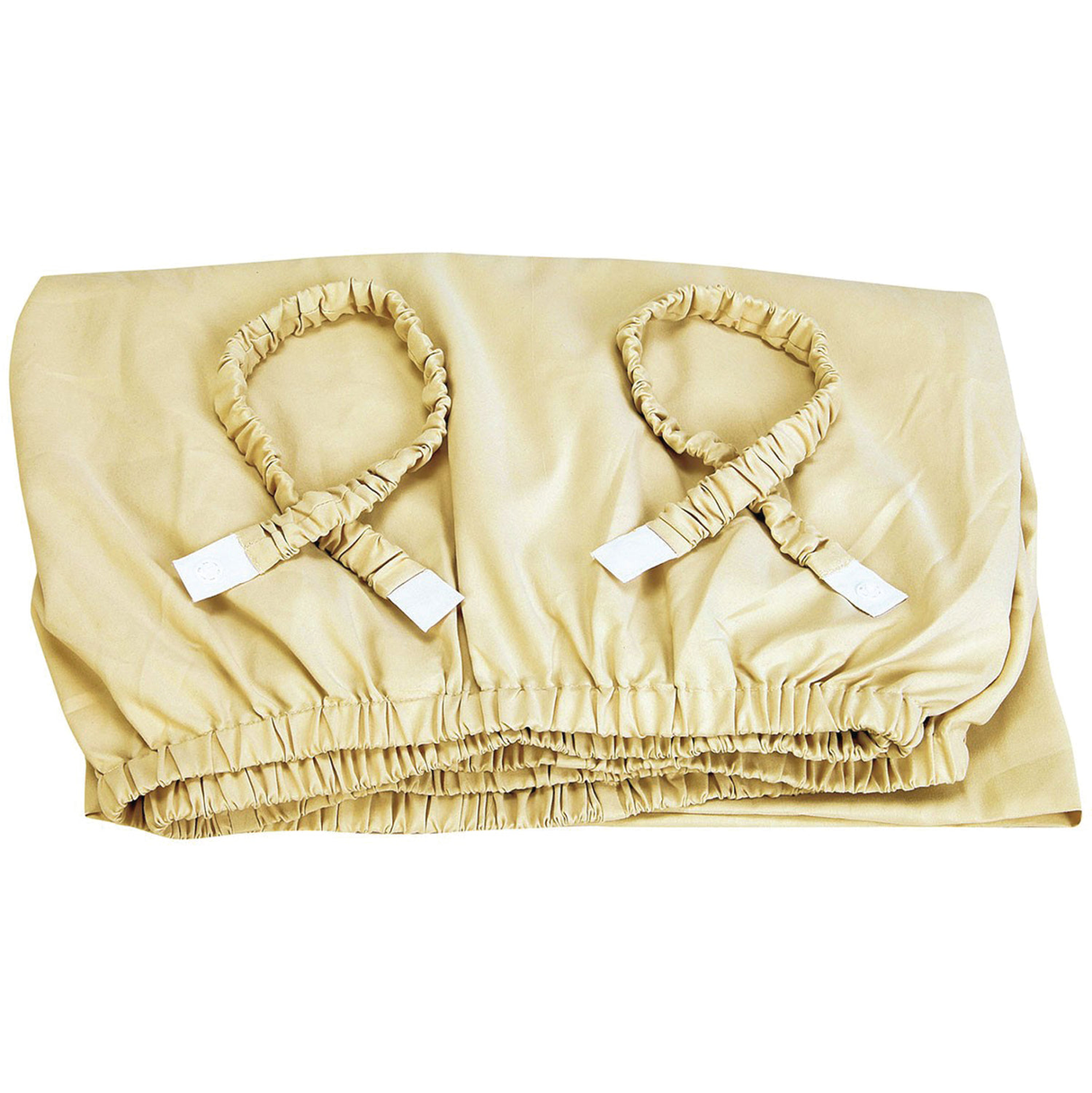 Silky twill microfiber fitted sheet for massage and facial tables in professional Sand color, white background