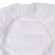 white disposable fitted bed sheet non woven 35 gsm elastic edge inside view partially opened