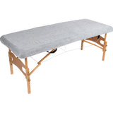white disposable fitted bed sheet covering massage table non woven 35 gsm elastic all around